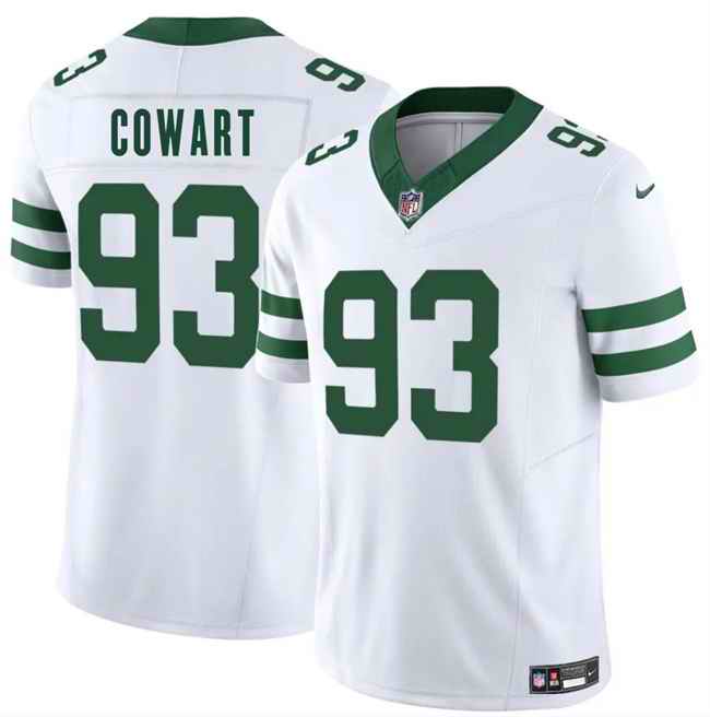 Men's New York Jets #93 Byron Cowart White 2025 F.U.S.E. Vapor Untouchable Limited Stitched Jersey